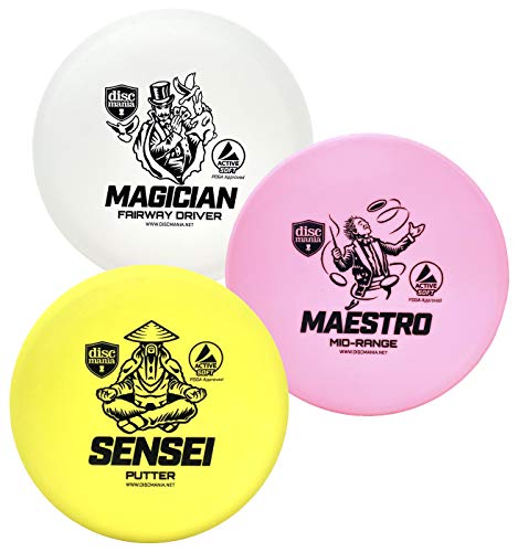 Discmania Active Soft Disc - Set Di 3 Dischi Da Golf, Include Putter Da Golf, Media Gamma E Driver, Set Di Dischi Da Golf Frisbee, Set Di Dischi Da Go