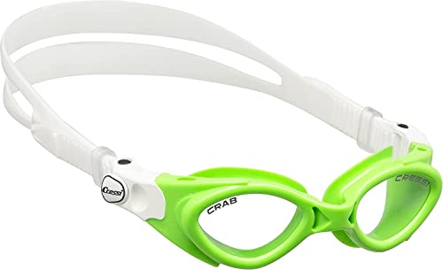 Cressi Crab Goggles Occhialini Da Noto Per Bambini Da 2 A 7 Anni, Lime