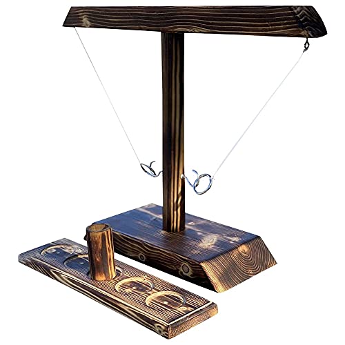 Ropniik Hook Ring Toss Battle Game Gioco Per Giochi Di Ganci E Anelli Per Interni O Esterni Per Feste In Famiglia,Ganci Ad Anello In Legno,Gioco Per F