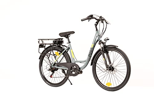 Nilox, E-Bike X7 F, Trekking Bike Con Pedalata Assistita, 80 Km Di Autonomia, Fino A 25 Km/H, Motore Bafang 36 V 250 W, Batteria Al Litio Lg Da 36 V-