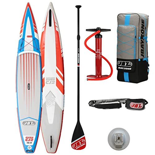Jbay.Zone Rush Cj2, Tavola Stand Up Paddle Gonfiabile Per Performance, Doppio Strato Di Pvc Fusion, Pompa A Doppia Azione, Pagaia Regolabile E Borsa I