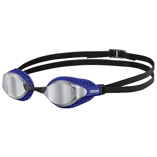 Arena Airspeed Mirror Occhialini Nuoto Da Gara Anti-Appannamento Unisex Adulto, Occhialini Piscina Con Ampie Lenti, Protezione Uv, 3 Ponti Nasali Inte
