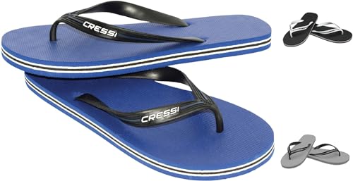 Cressi Bahamas Flip Flops Ciabatte Infradito Per Spiaggia E Piscina, Adulto E Bambino, Blu (Azzurro), 37/38