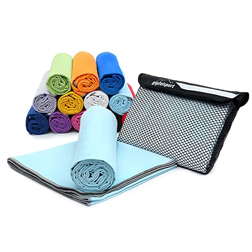 Gipfelsport Asciugamano Microfibra Azzurro 1X S(80X40Cm)
