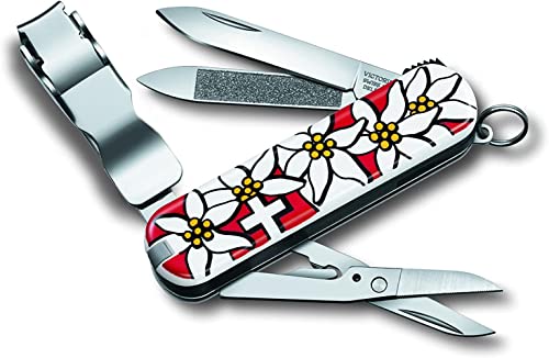 Victorinox Tagliaunghie Nailclip 580 (8 Funzioni, Lima Per Unghie, Pinzette), Fantasia Stella Alpina