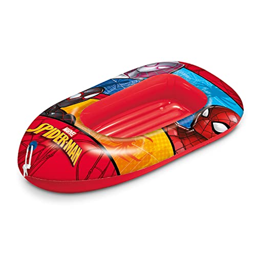 Mondo Toys - Spiderman Boat - Canotto Con Base Gonfiabile, Gommone Per Bambini, Misura 112 Cm - Pvc Termosaldato Resistente - 16930