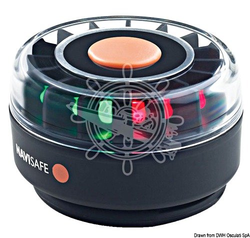 Navisafe - Luce Led Multifunzione, Colore: Rosso/Verde