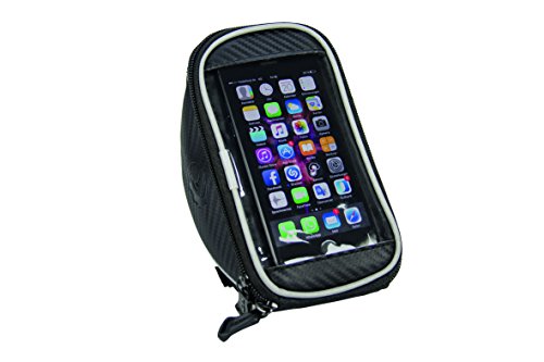 Fischer Borsa Per Manubrio Per Smartphone Con Touch Display, Impermeabile, Nero