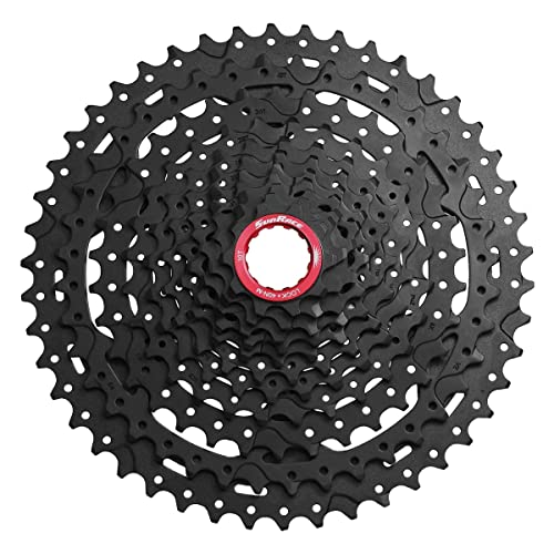 Sunrace Mx, Ruota Libera 11V Unisex Adulto, Nero/Rosso, 10-42D