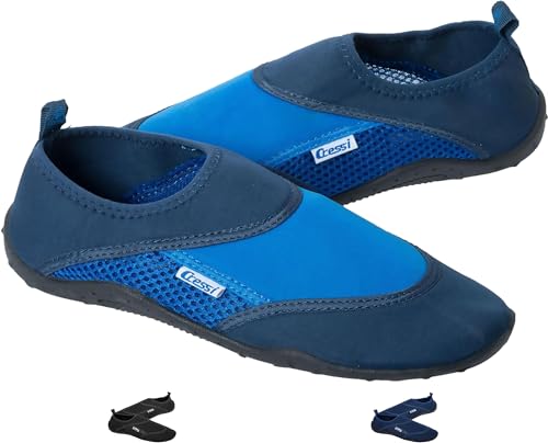 Cressi Coral Scarpe Da Mare, Spiaggia, Barca E Sport Acquatici, Unisex Adulto, Blu (Azzurro), 36 Eu