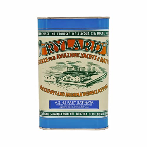 Rylard Vg 62 Fast Vernice Trasparente Oleopoliuretanica Per Legno, Satinata, Lattina Da 1.000 Ml.
