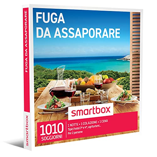Smartbox - Cofanetto Regalo Fuga Da Assaporare - Idea Regalo Per La Coppia - Una Notte Con Colazione E Cena Per 2 Persone