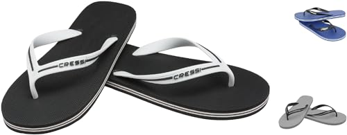 Cressi Bahamas Flip Flops Ciabatte Infradito Per Spiaggia E Piscina, Adulto E Bambino, Nero, 37/38