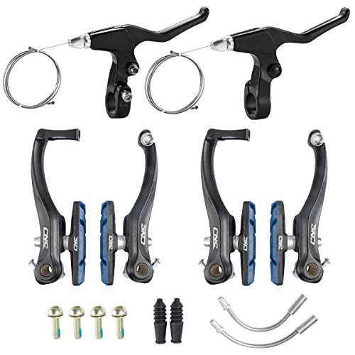 Chooee Freni V-Brake Per Bici, Set Di Freno V Brake Anteriore E Posteriore, Nero/Blu