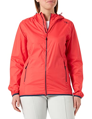 Cmp, Giacca Donna Con Cappuccio Antipioggia, Red Kiss, M