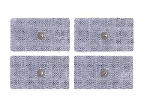 4 Elettrodi Adesivi Rettangolari 4X8Cm Con Clip Standard 4Mm