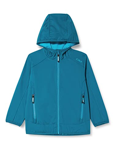 Cmp Softshell Jacket With Fixed Hood, Boy, Deep Lake, 164