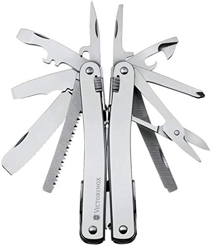 Victorinox Swiss Tool Multifunctional Tool (28 Functions, Holder, Very Robust), Grey