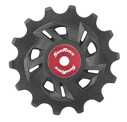 Sunrace Sp, Puleggia Cambio Unisex Adulto, Nero/Rosso, 14D