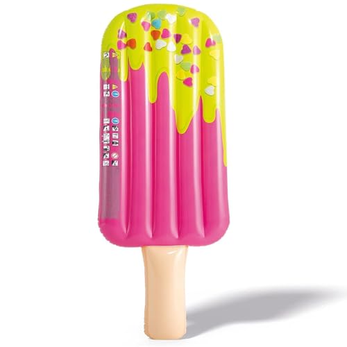 Virsus Materassino Gonfiabile A Forma Di Gelato 766Eu, Misura 183X66X20 Cm, Lettino Galleggiante In Pvc Per Piscina, Mare, Feste Ed Eventi