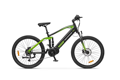 Argento Mountain E-Bike Performance Pro, Batteria 468W, Motore Centrale 250W, Cambio Shimano 9 Rapporti, Freni Idraulici, Ruote 27,5"