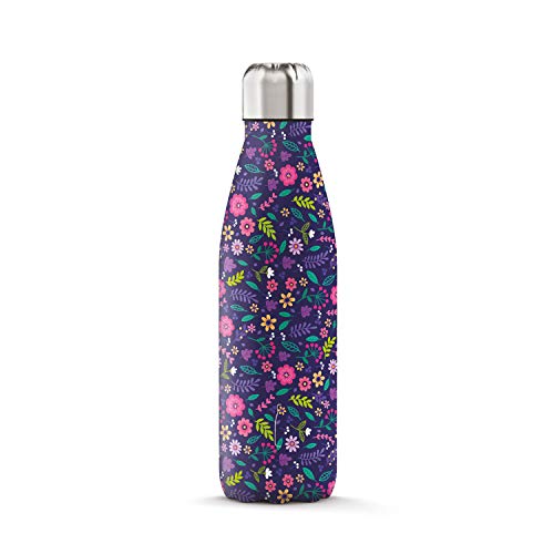 The Steel Bottle - Bottiglia Termica In Acciaio Inox, Isolamento Sottovuoto A Doppia Parete, Capacità 500 Ml, Chiusura Ermetica, Borraccia Portatile (