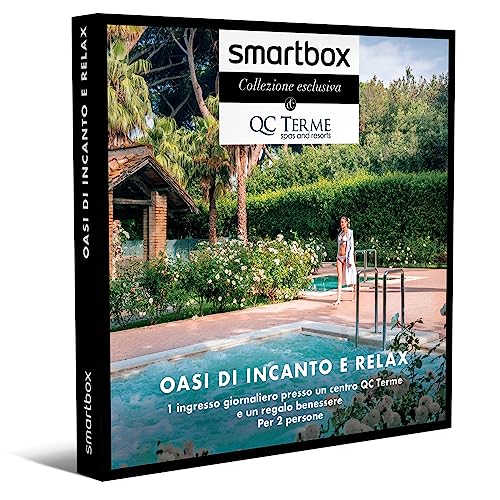 Smartbox - Cofanetto Regalo Per Uomo O Donna - Oasi Di Incanto E Relax - Idee Regalo Originale - 1 Ingresso Giornaliero Presso Un Centro Qc Terme E Un