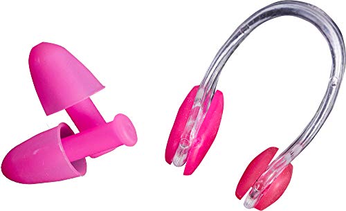 Cressi Ear Plugs & Nose Clip, Accessori Per Nuoto E Piscina, Tappi Auricolari E Stringinaso Unisex-Adulto, Rosa, Taglia Unica