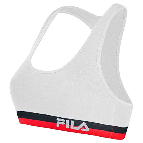 Fila Fu6048 Reggiseno Sportivo Donna, Bianco, L