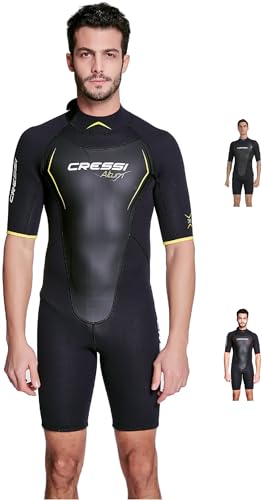 Cressi Altum Wetsuit 3 Mm - Muta Uomo, Multicolore (Nero/Giallo), S
