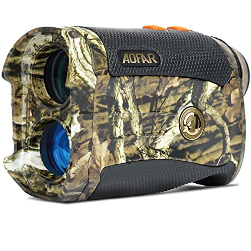 Aofar Hx-1200T Telemetro Per Caccia Selvaggio Plus 1200 Metri，Camo Impermeabile, 6X 25Mm, Range E Bow Modello, Imballaggio Regalo, Batteria Gratuita,
