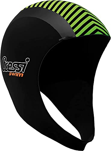 Cressi Cappuccio Mute In Neoprene Per Immersioni, Snorkeling, Nuoto, Sup, Canoa, Kayak E Altri Sport Acquatici, Swim 2Mm, L-4/Xl-5, Unisex