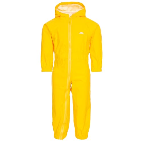 Trespass Tuta Antipioggia Unisex Per Bambini, Con Bottoni, Impermeabile, Con Cappuccio, Sole, 12-18 Mesi