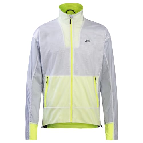 Gorewear Drive Giacca Uomo, Bianco/Neon Giallo, M
