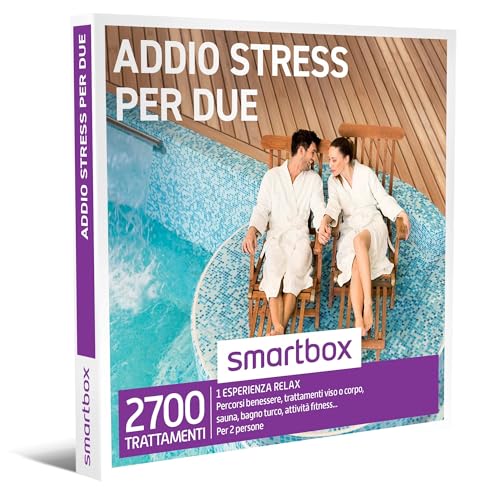 Smartbox - Cofanetto Regalo Addio Stress Per Due - Idea Regalo Per La Coppia - 1 Esperienza Wellness Per 2 Persone