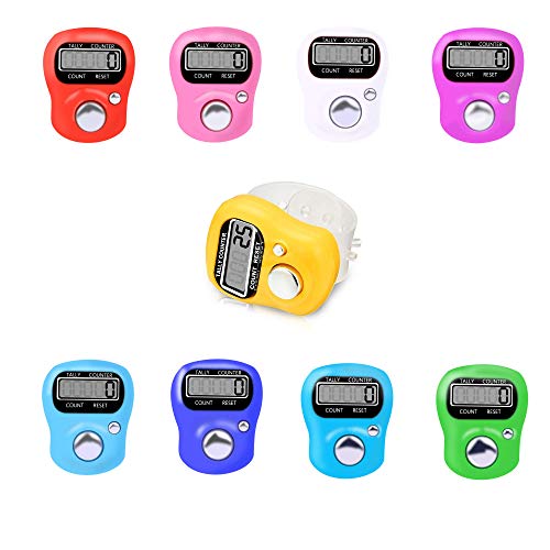 Mein Herz 9 Pezzi Contatore Elettronico Contatore Di Cifre Indicatore Di Cifre Contatore Digitale Lcd (Rosso/Viola/Bianco/Rosa/Verde Chiaro/Blu/Blu Ma