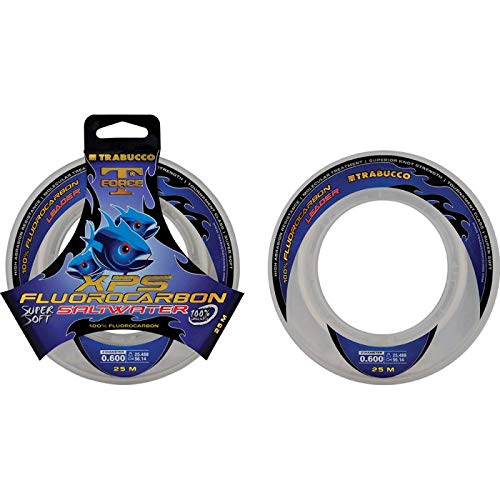 Trabucco Filo Da Pesca Saltwater Xps Fluorocarbon T-Force 0.450 Mm 13.67 Kg 50 M Fluorocarbon Ideale Per Tutte Le Tecniche Di Pesca Spinning Surfcasti