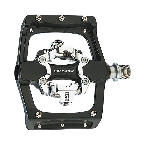 Exustar Mtb E-Pm820, Pedalo Ciclo Unisex Adulto, Nero, 109 X 105 Mm
