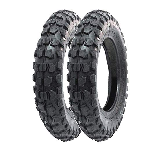 Union Egc10Cru Coppia Pneumatici Cross 100/90-10 Per Piaggio Ape 50 Minicross Mini Moto Scooter Tassellati 6Pr Tt Gomme Copertoni