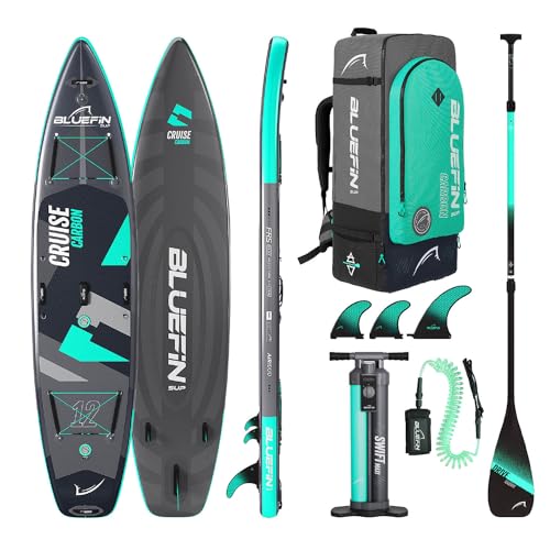 Bluefin Sup Black Knight, Tavola Gonfiabile Da Paddle Unisex Adulto, Cruise Carbon 12' / 366Cm Nero, 12