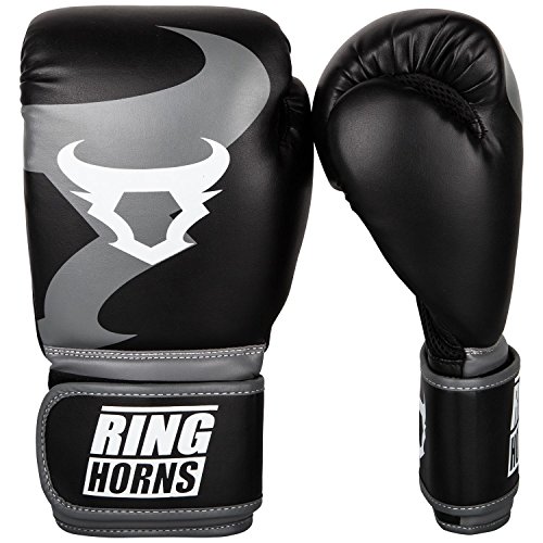 Ringhorns Charger Guanti Da Boxe, Unisex – Adulto, Nero, 10 Oz
