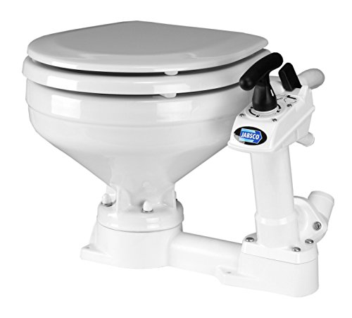 Jabsco Twist 'N' Lock Manuale Testa, Marine Wc, 29090-3000, White, 16" D X 17-3/4" W X 13-1/2" H