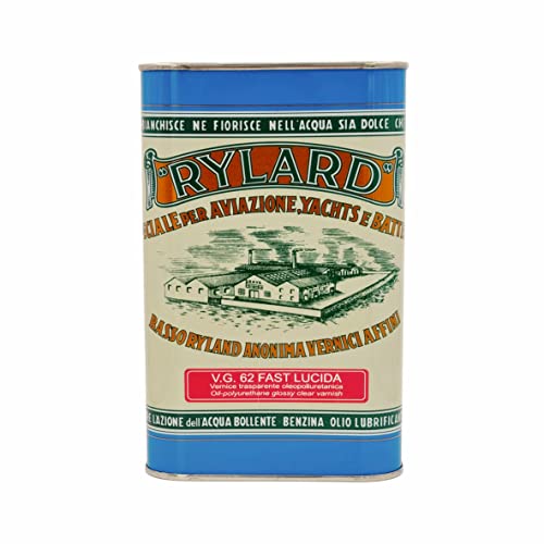 Rylard Vg 62 Fast Vernice Trasparente Oleopoliuretanica Per Legno, Lucida, Lattina Da 1.000 Ml.