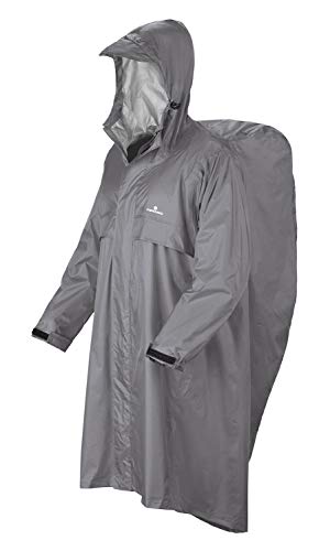 Ferrino Mantella Trekker, Mantella Antipioggia Unisex - Adulto, Grigio Chiaro, S/M