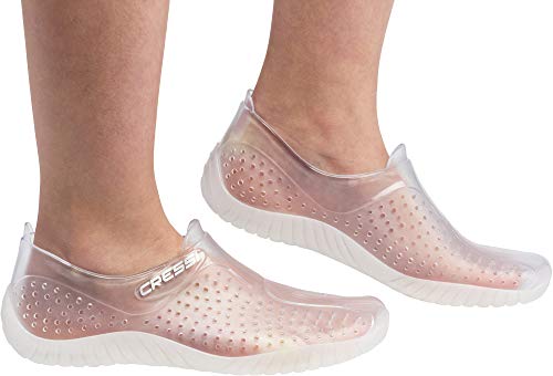 Cressi Water Shoes, Scarpette Sportive Uso Acquatico/Mare/Spiaggia Adulti, Ragazzi E Bambini, Trasparente, 35 Eu