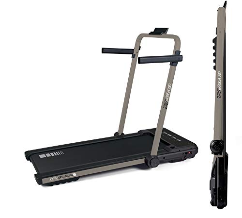 Everfit - Tapis Roulant Tfk 135 Slim Salvaspazio Pure Bronze - Velocità 8 Km/H - Carico Massimo 90 Kg