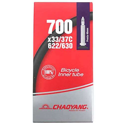 Cyt, Inner Tube 700X33-37 Presta Valve 48Mm Threaded Unisex Adulto, Nero, 60 Mm