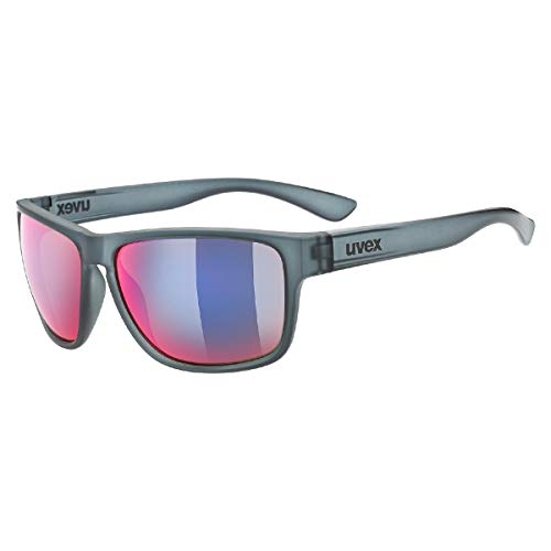 Uvex Lgl 36 Cv, Occhiali Da Sole Unisex, Con Miglioramento Del Contrasto E Specchiati, Indice Di Filtrazione 3, Grey/Plasma Daily, One Size