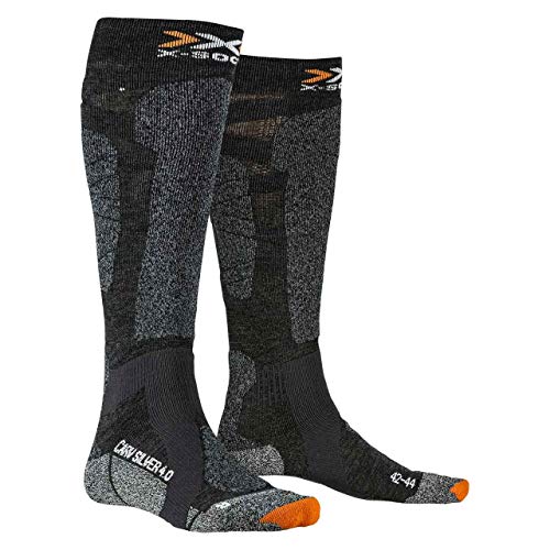 X-Socks Carve Silver 4.0, Calze Invernali Unisex – Adulto, Anthracite Black Melange, M