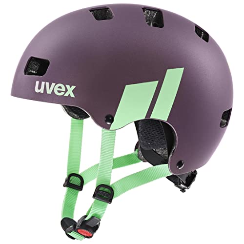 Uvex Kid 3 Cc, Casco Da Ciclismo Robusto Per Bambini, Regolazione Individuale Delle Dimensioni, Aerazione Ottimizzata, Plum-Mint, 51-55 Cm